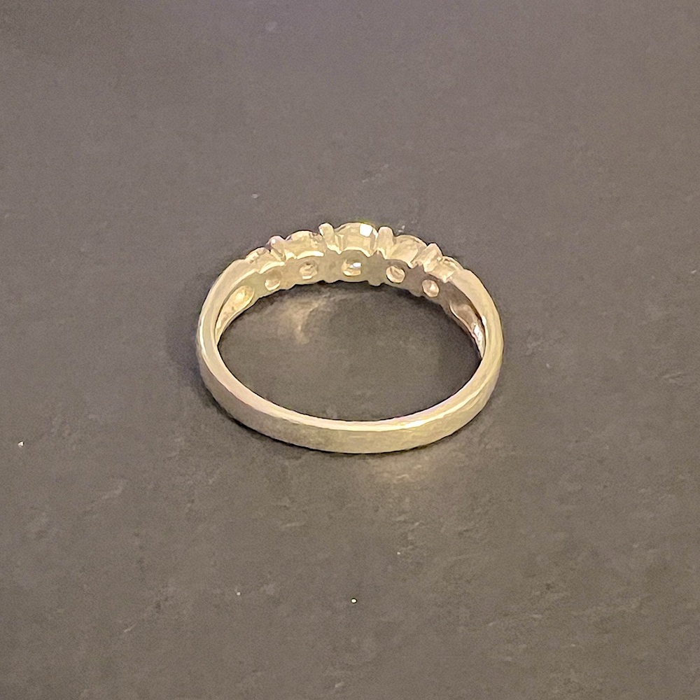 Sterling Silver Cubic Zirconia 5 Stone Ring - Picture 4 of 5